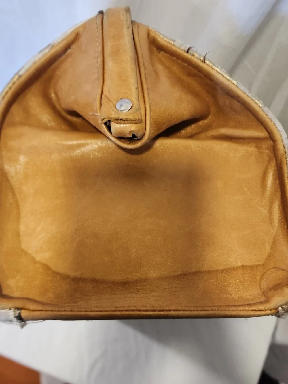 Vintage And Rare Glenda Gies Weekender / Doctor Bag Haired Cowhide, Leather Body
